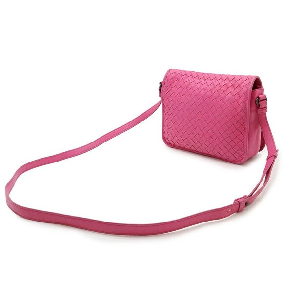 BOTTEGA VENETA Pink Leather Intrecciato Shoulder Bag - Picture 3 of 8